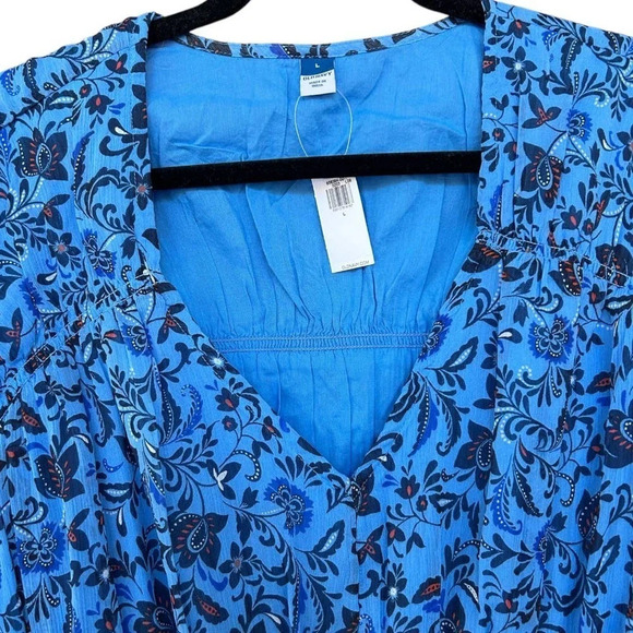 NWT Old Navy Women's Waist Defined Floral Printed Dolman Sleeve Top Size Large - Picture 5 of 12